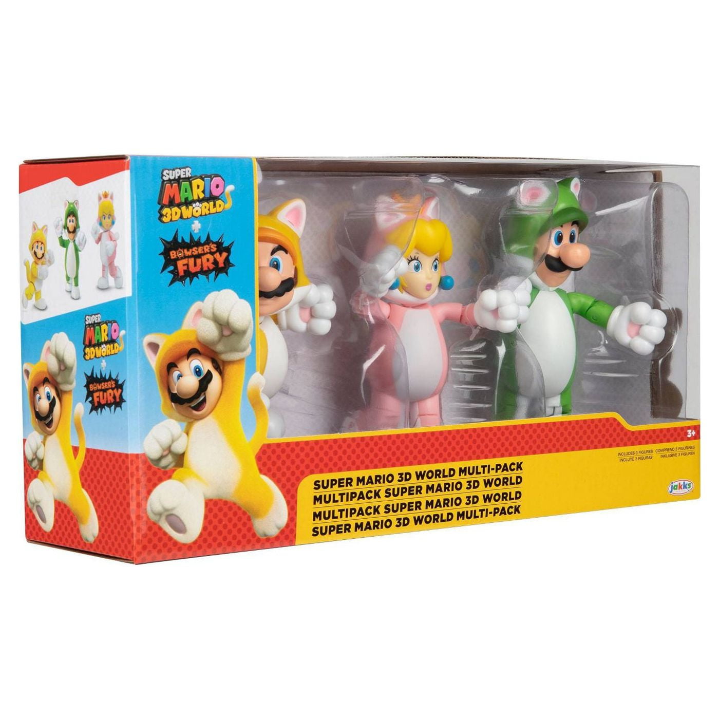Super Mario 3D World Multi Pack Browsers Fury Toy Cat Mario Peach Luigi Figures