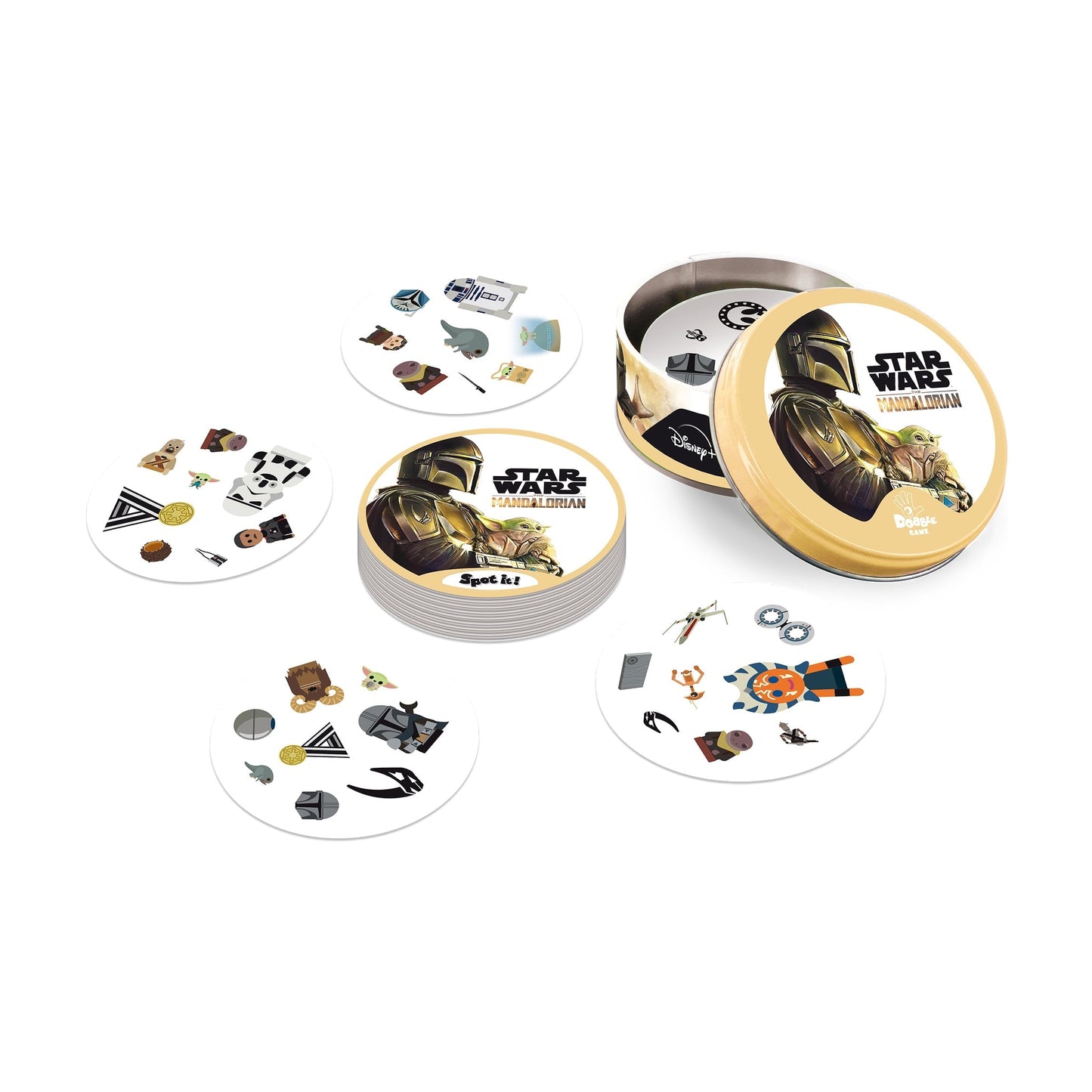 Spot It! Mandalorian Star Wars Family Card Game for Ages 6 and up, from Asmodee