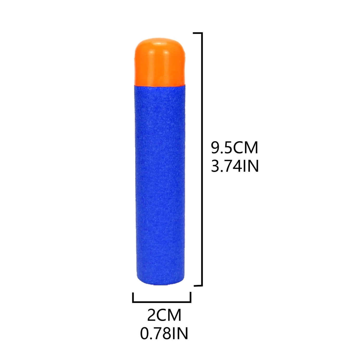 EKIND 9.5cm Foam Darts Compatible for Nerf Elite Mega Series 36-Dart Refill Pack (Blue)