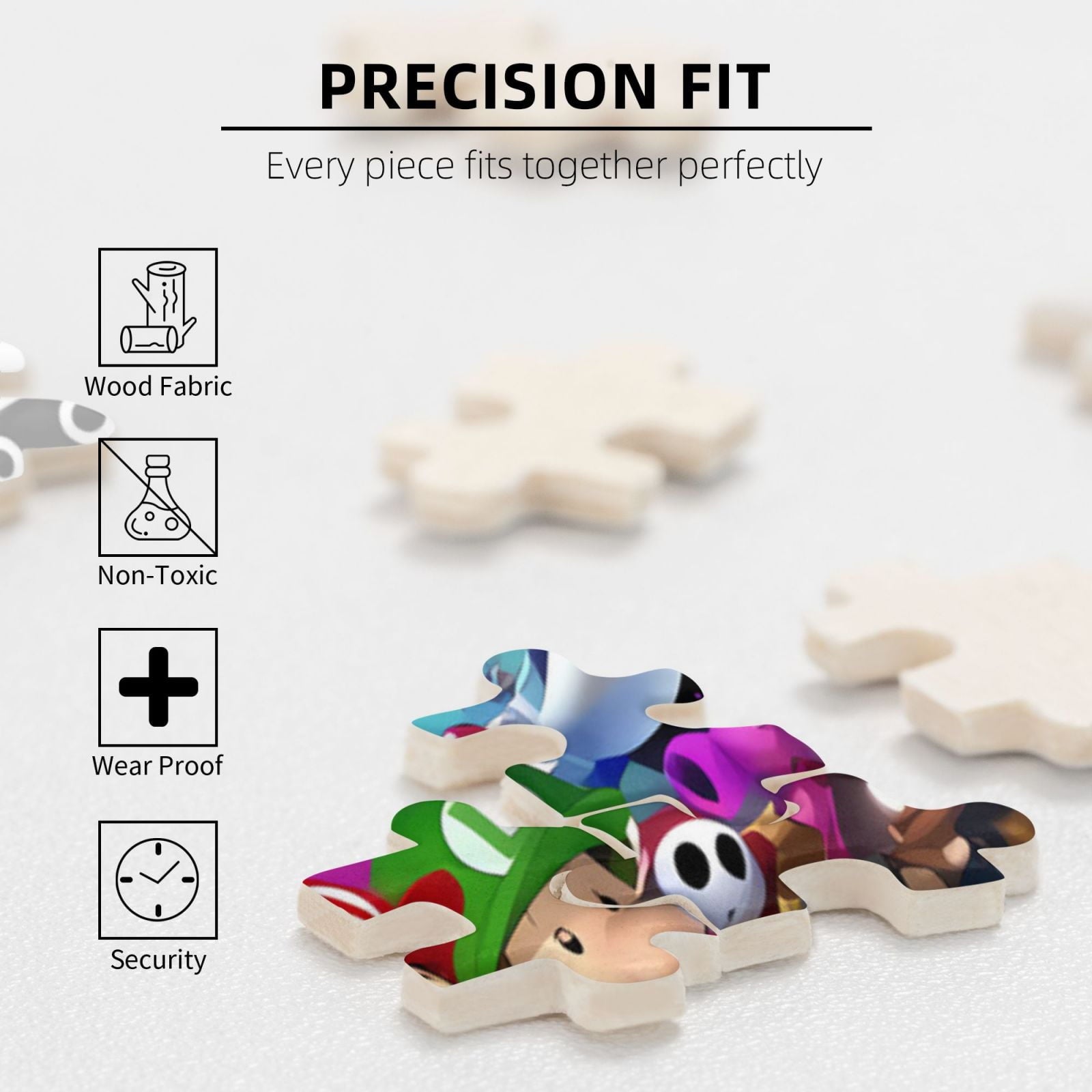 Lsque Mario Pattern Wooden Picture Puzzle ,1000 Piece Jigsaw Puzzle ,Family Fun Puzzle, Home Décor Puzzle, Gift Puzzle(Vertical style)