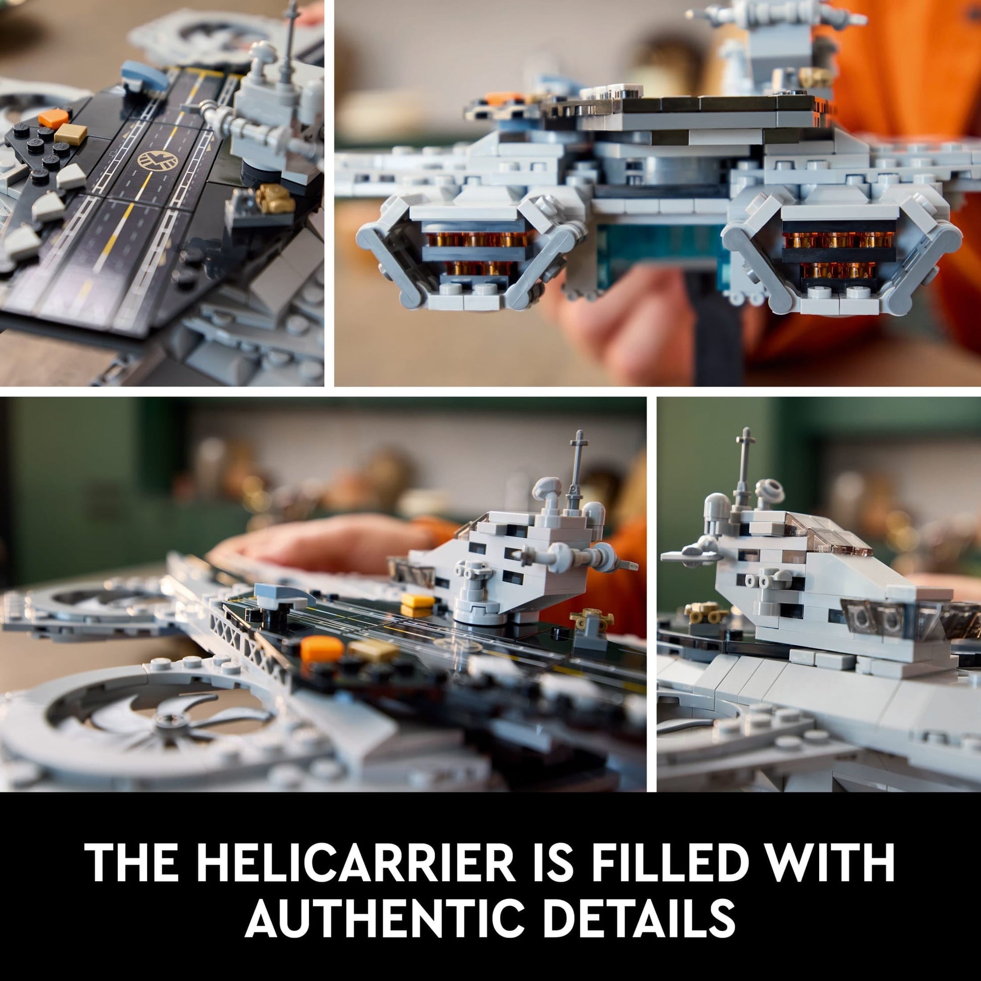 LEGO Marvel The Avengers Helicarrier Building Set for Adults - Gift for Christmas - Collectible Display Set for Marvel Fans, Ages 18+ - Office or Book Shelf Decor - 76295