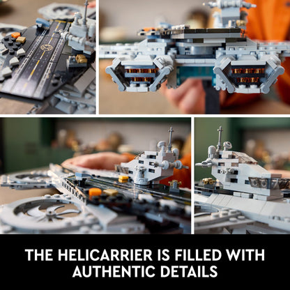 LEGO Marvel The Avengers Helicarrier Building Set for Adults - Gift for Christmas - Collectible Display Set for Marvel Fans, Ages 18+ - Office or Book Shelf Decor - 76295