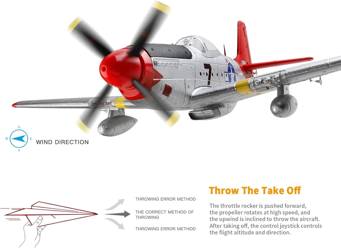 RC Plane, 2.4GHz 4 Channel Brushless Remote Control Jet Airplane for Adults, WLtoys RC Aircraft Fighter with 6-Axis Gyro, LED Searchlight, Easy to Fly for Boys and Girls