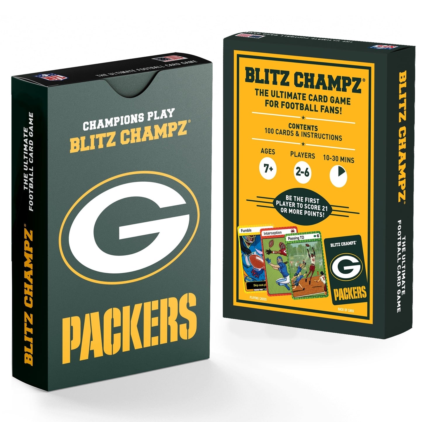 Blitz Champz Green Bay Packers Card Game for Family and Kids
