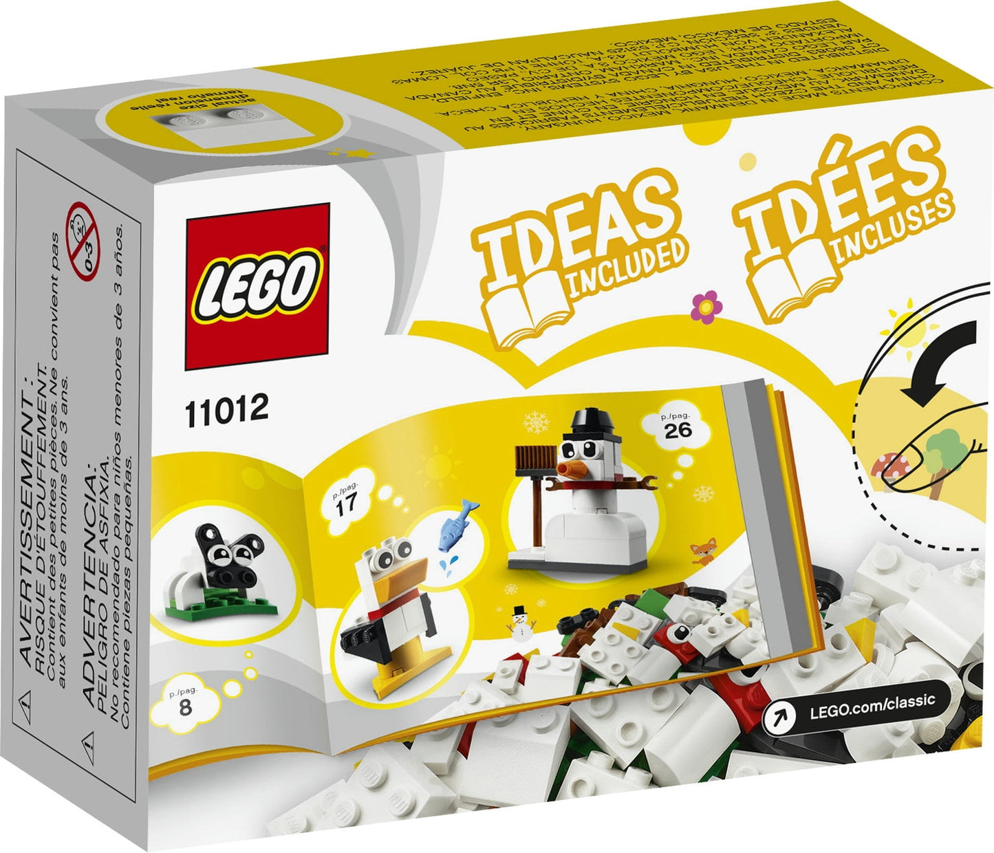 LEGO Classic Creative White Bricks 11012 Building Toy to Inspire Creative Play (60 Pieces)