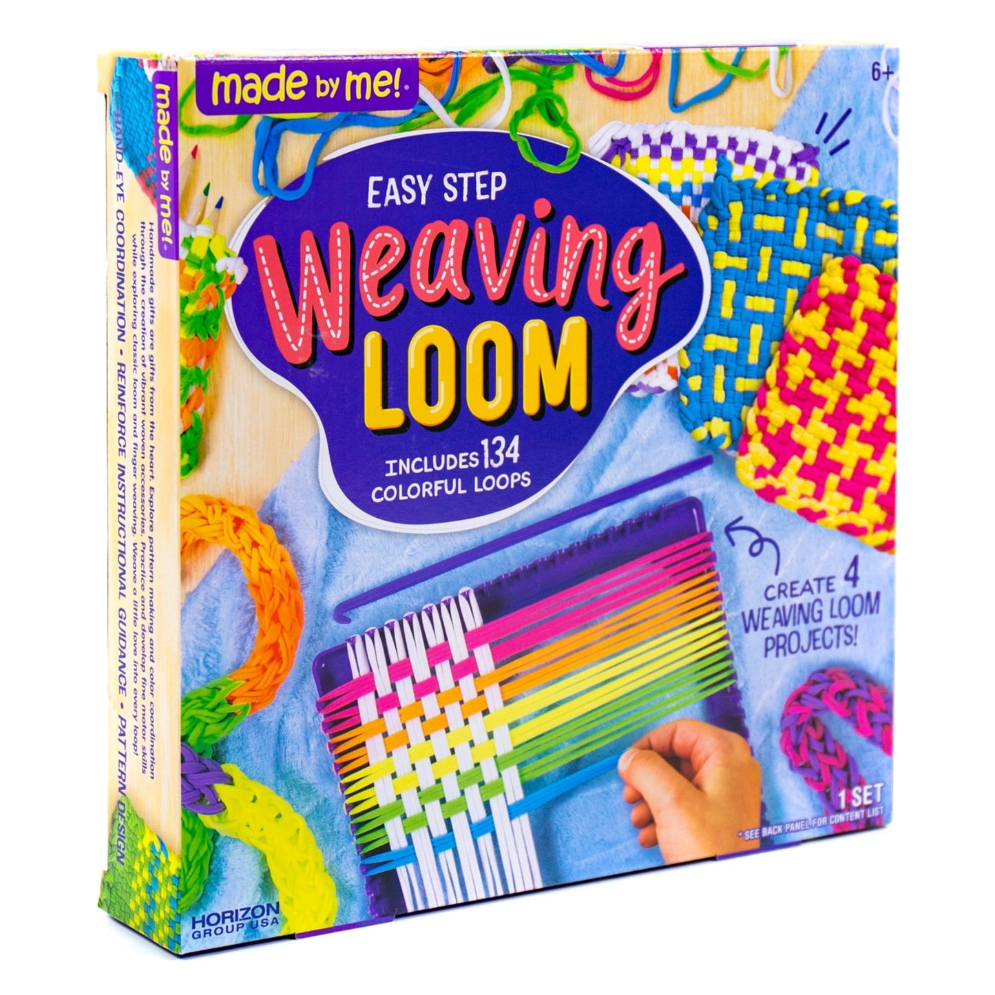 Made by Me! Easy Step Multi-color Weaving Loom, Boys and Girls, Child, Ages 5+