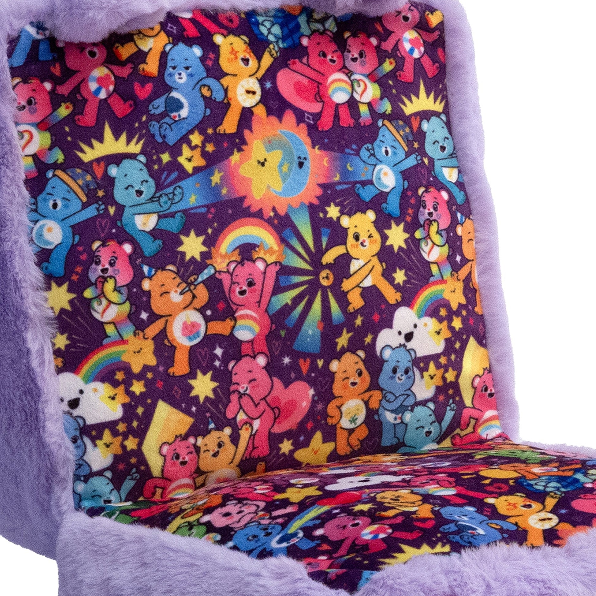 Happy Nappers: Care Bears 10" Pop N' Play Cube - Share Bear - Mushmillow Character Unfolds Into A Plush Pillow, Multi-Use, Chair-Footrest, Kids Toy