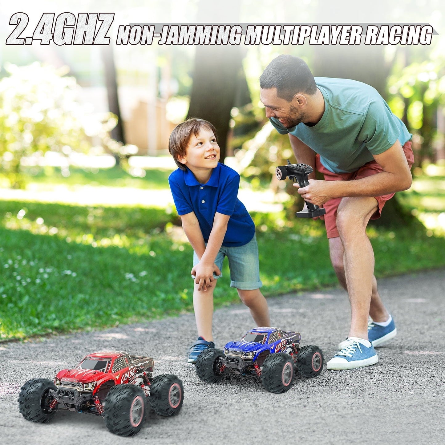 Hot Bee Remote Control Car High Speed RC Cars, 1:10 Scale 30mph 4WD Off Road Monster Trucks,Christmas Gift for Boys Adults