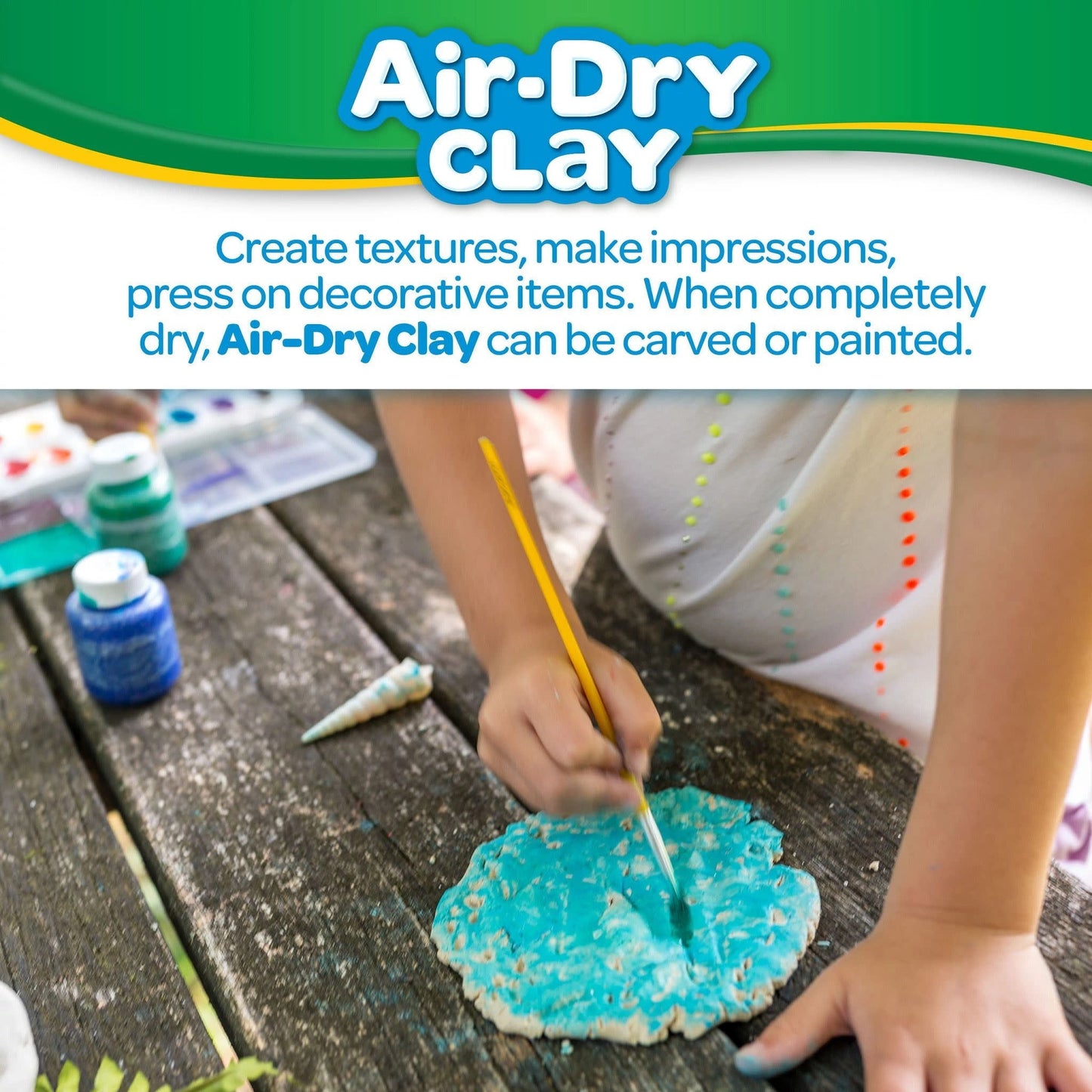 Crayola Air Dry Clay Bucket, White, Clay for Kids, Arts & Crafts, School Supplies, Teacher Supplies