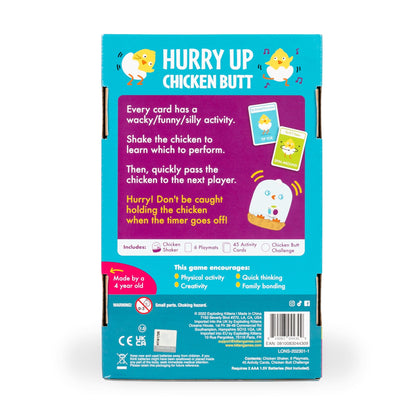 Exploding Kittens Hurry Up Chicken Butt 2-6 Players - Ages 4+ - 2 Minutes to Play - Hot Potato Style Card Game -Creative Kids Game, Perfect for Family Night Fun