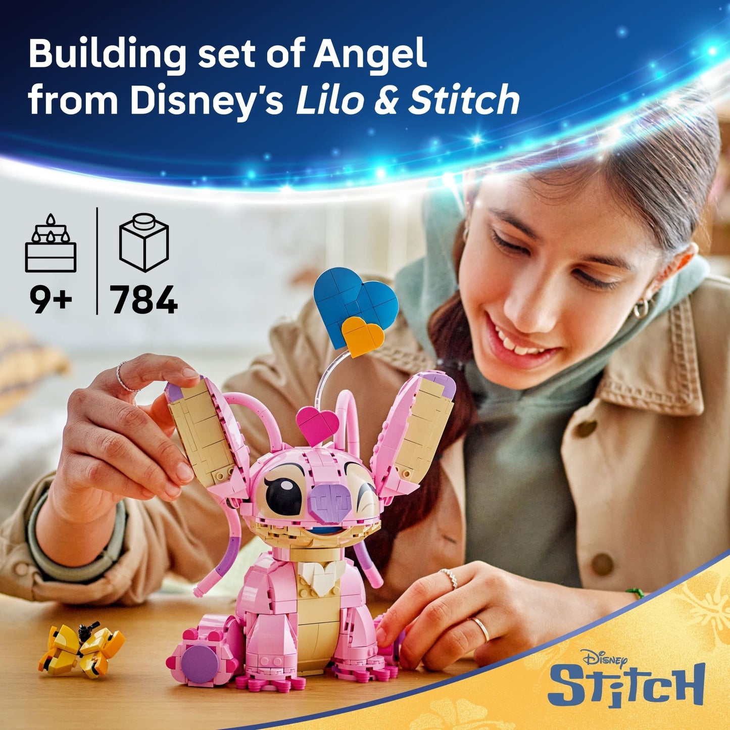 LEGO Disney Angel Lilo & Stitch Kids Toy - Room Decor and Building Set for Girls and Boys, Ages 9+ - Gift for Christmas - 43257