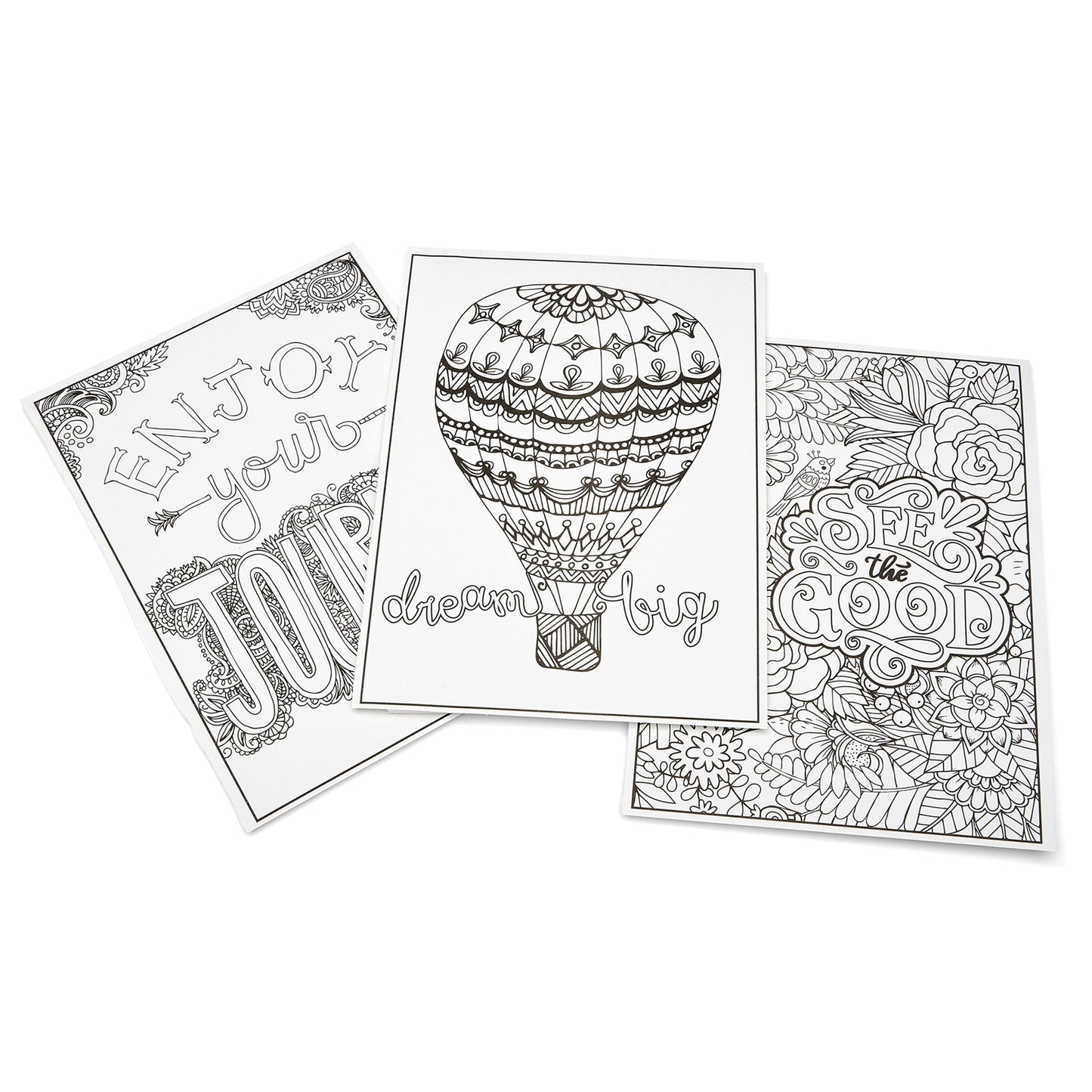Cra-Z-Art: Timeless Creations, Words of Wonder New Adult Coloring Book, 64 Pages