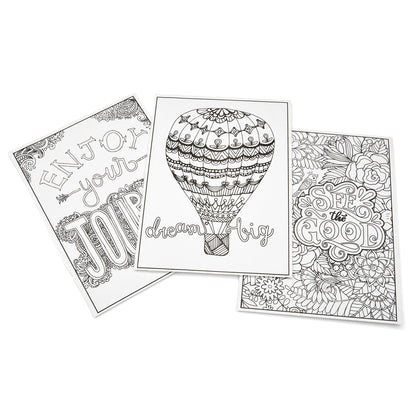 Cra-Z-Art: Timeless Creations, Words of Wonder New Adult Coloring Book, 64 Pages