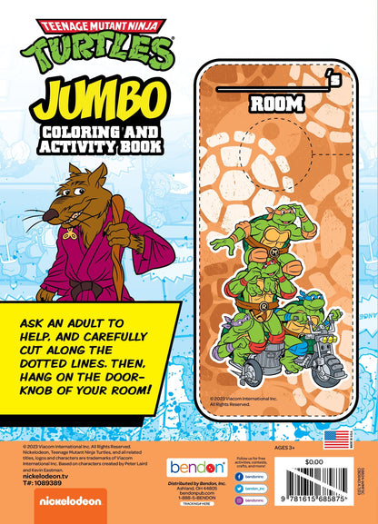 Teenage Mutant Ninja Turtles Jumbo Coloring Book, 64 Pages by Bendon ISBN: 09781690256243