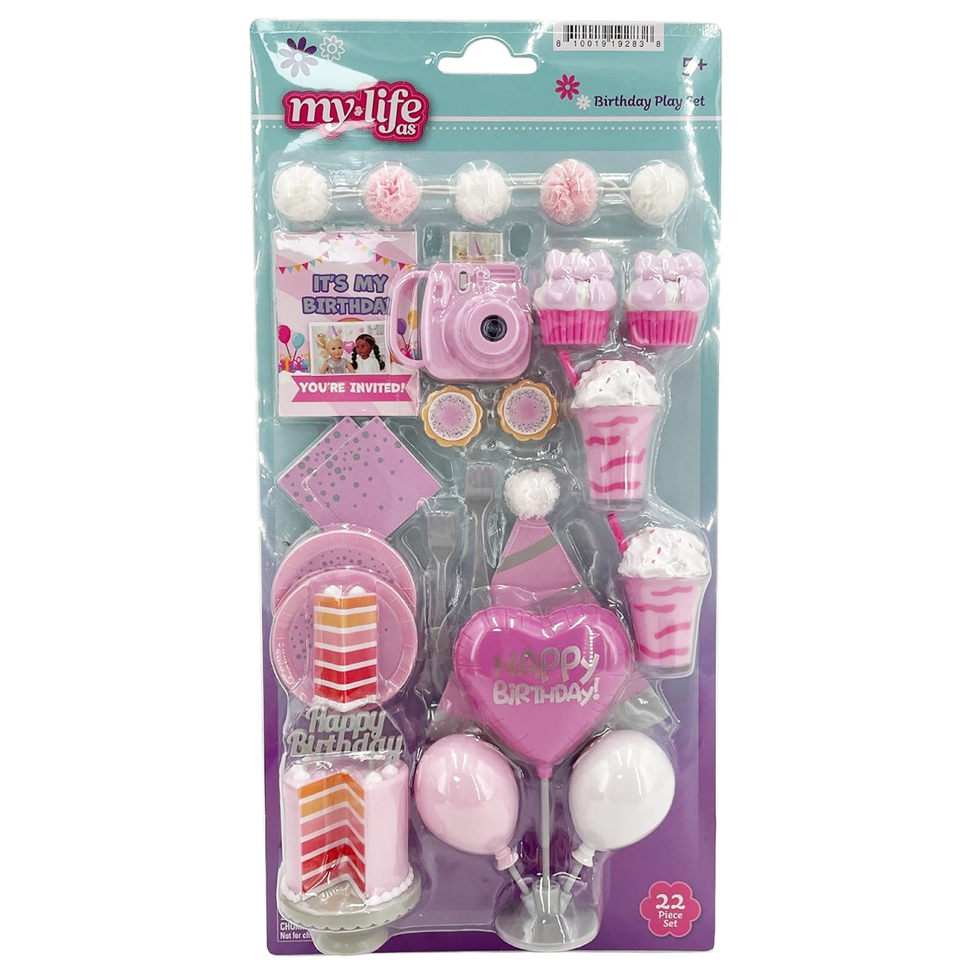 My Life As Birthday Playset with Balloons and Party Accessories