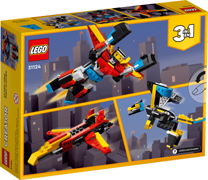 LEGO Creator 3 in 1 Super Robot Building Kit, Kids Can Build a Toy Robot or a Toy Dragon, or a Model Jet Plane, Makes a Creative Gift for Kids, Boys, Girls Age 7+ Years Old, 31124