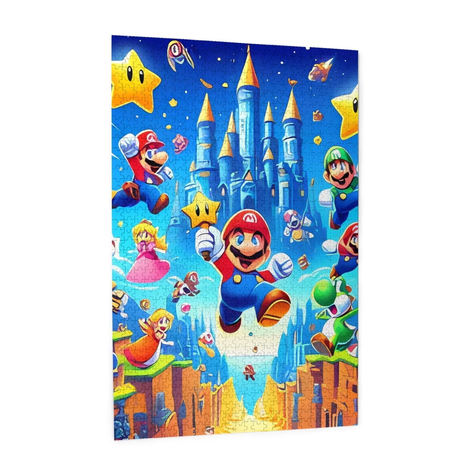 Lsque Mario Pattern Wooden Picture Puzzle ,1000 Piece Jigsaw Puzzle ,Family Fun Puzzle, Home Décor Puzzle, Gift Puzzle(Vertical style)