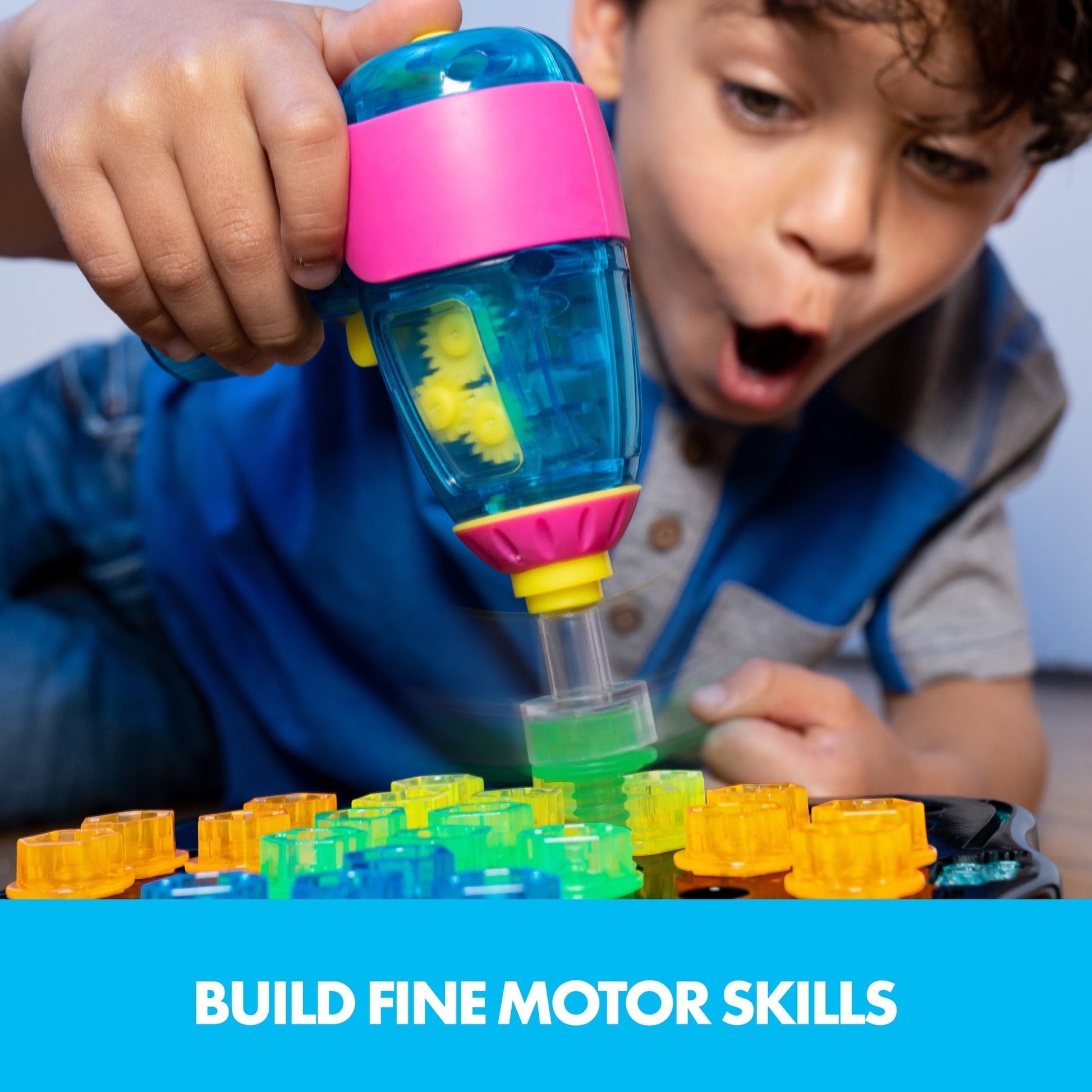 Educational Insights Design & Drill Brightworks, STEM Learning with Toy Drill, 53 Pieces, Boys & Girls Ages 3+