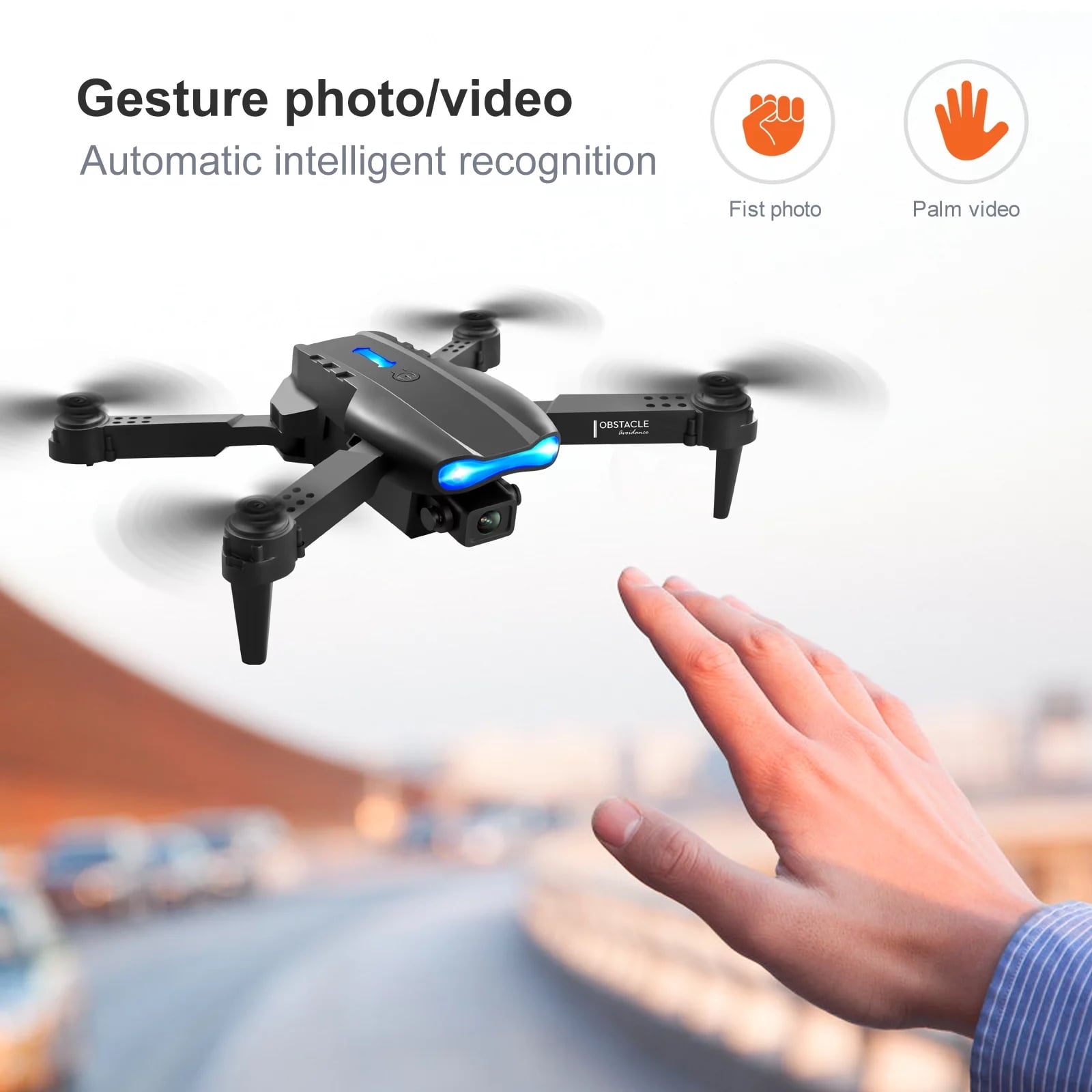 BEEPRINCESS Drone with 4K HD Dual Camera for Adults Kids, RC Quadcopter with 2 Modular 1800mAh Batteries for 30 Mins Long Flight