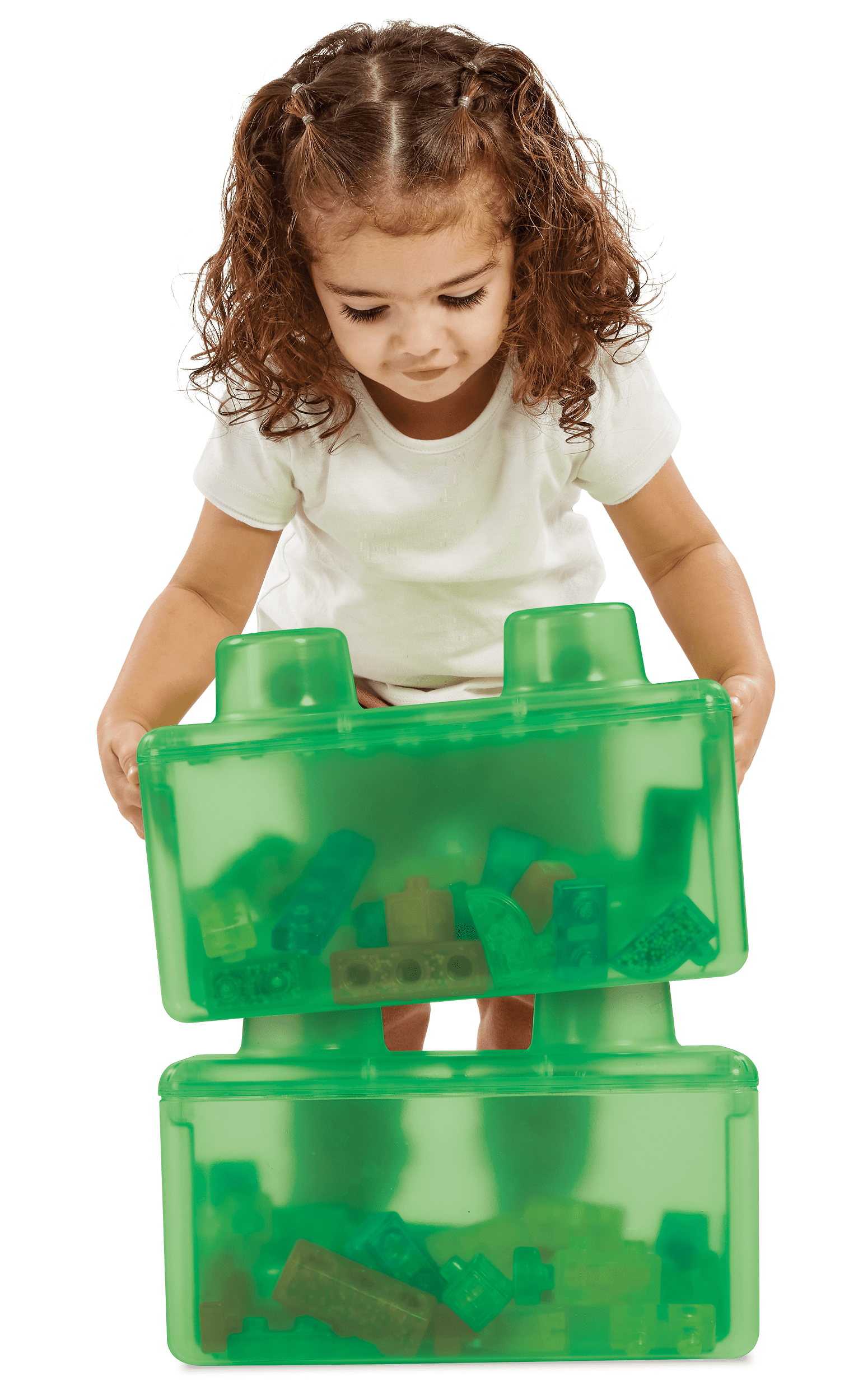 Jelly Blox - Stash & Stack 2-in-1 Storage Case by Goliath | 30 Pieces to Squeeze, Stretch, Squish | Toddler & Preschool Building Blocks | Ages 2+