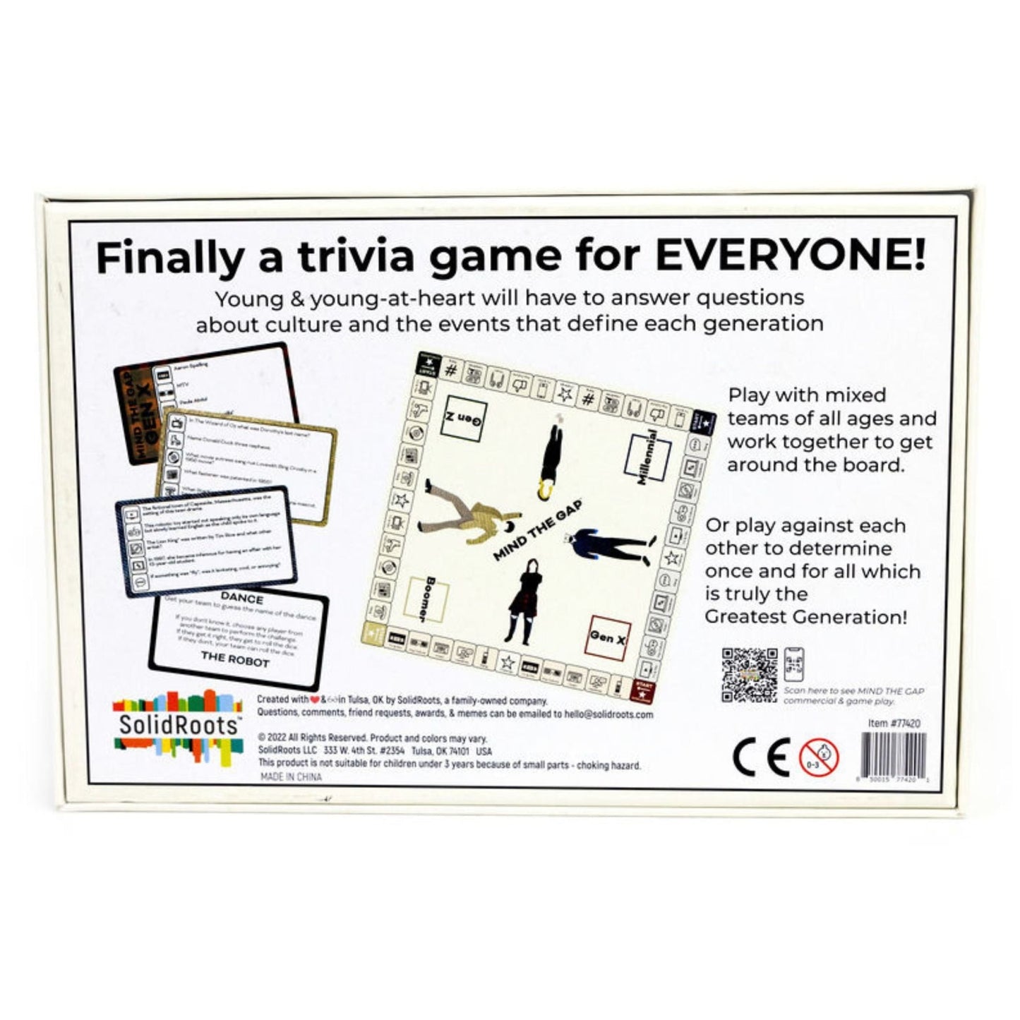 Spin Master Games, Solid Roots Mind the Gap, Trivia Game for the Generations, for Ages 10 and up