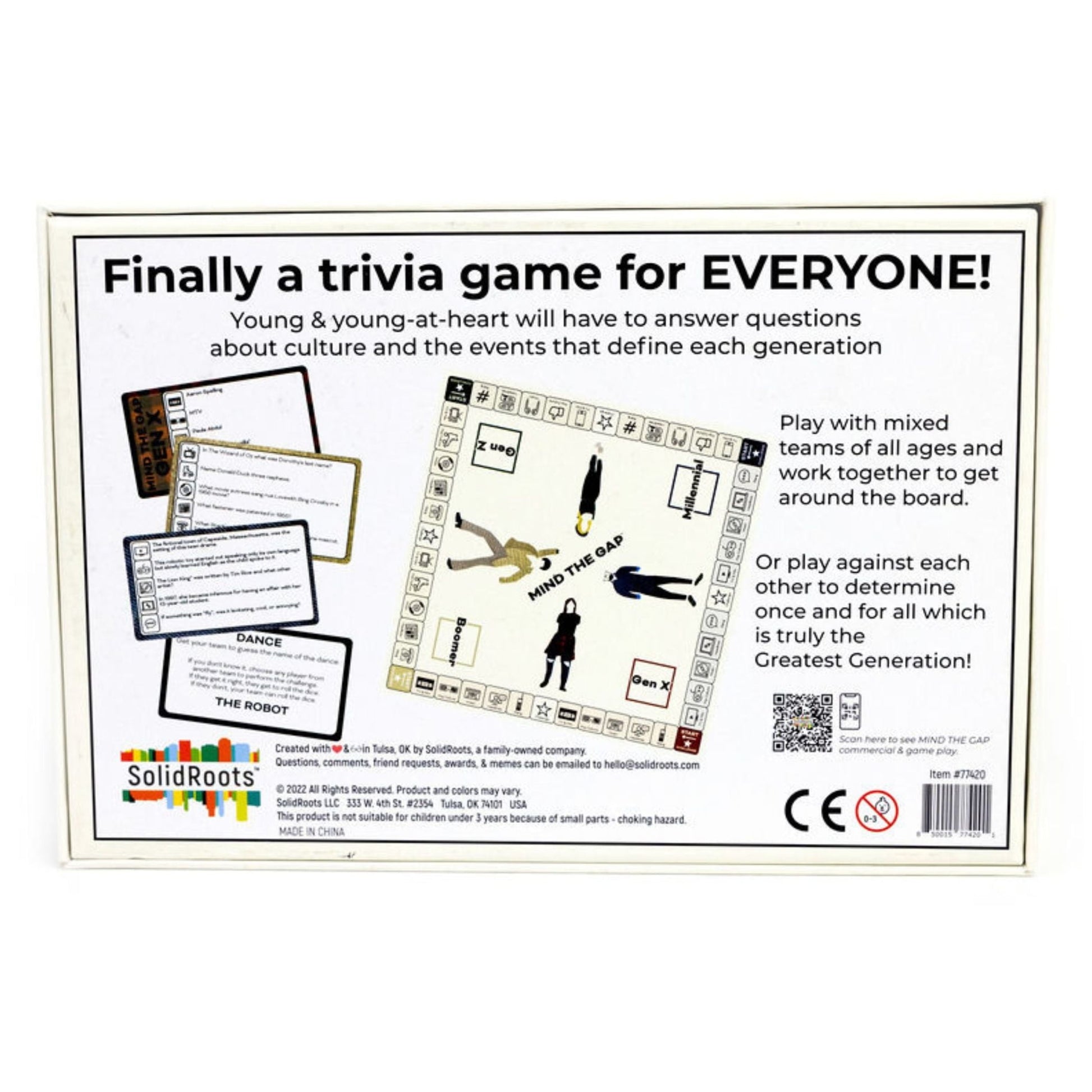 Spin Master Games, Solid Roots Mind the Gap, Trivia Game for the Generations, for Ages 10 and up
