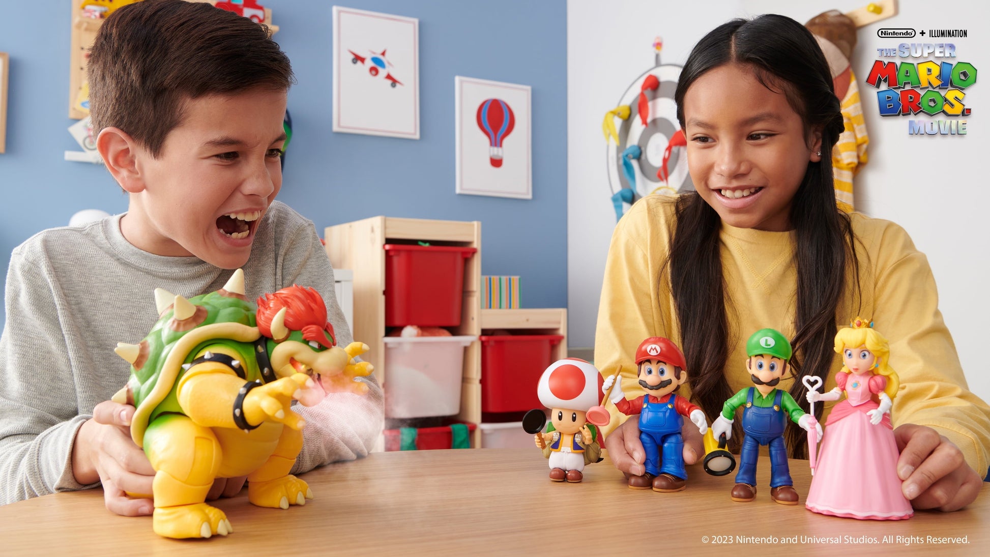 The Super Mario Bros. Movie 7 inch Feature Bowser Action Figure with Fire Breathing Effects