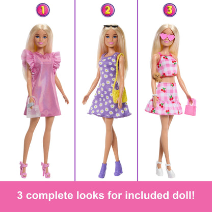 Barbie Dream Closet Toy Playset with Fashion Doll, Clothes, & Accessories, 3-ft-Wide with 25+ Pieces