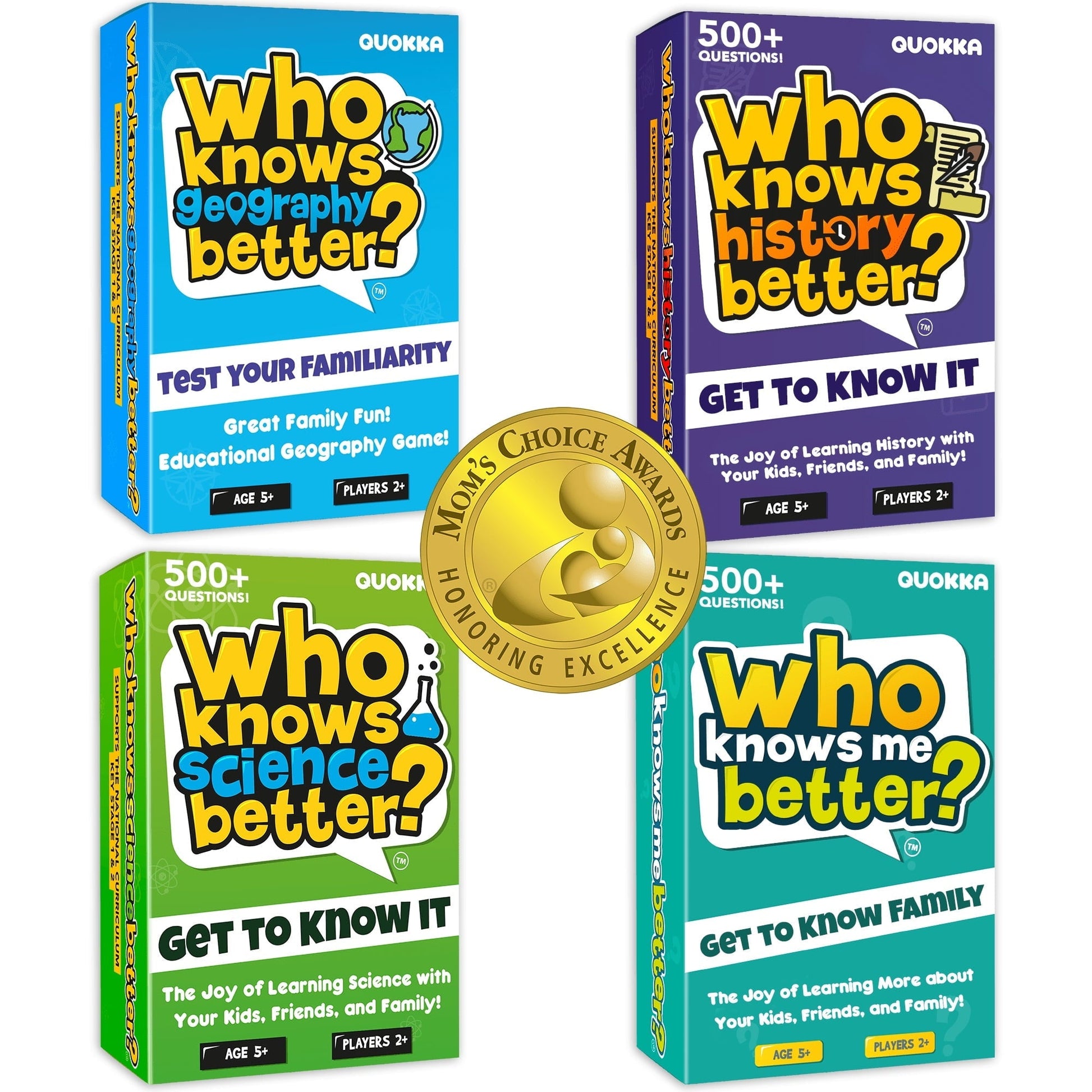 QUOKKA Card Board Game for Kids Ages 5+ and Adults - Who Knows Me Better - Get to Know Your Family