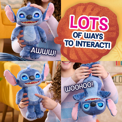 Disney Stitch Many Moods of Stitch Sounds and Phrases Interactive Plush, 14 in, Ages 3 and up