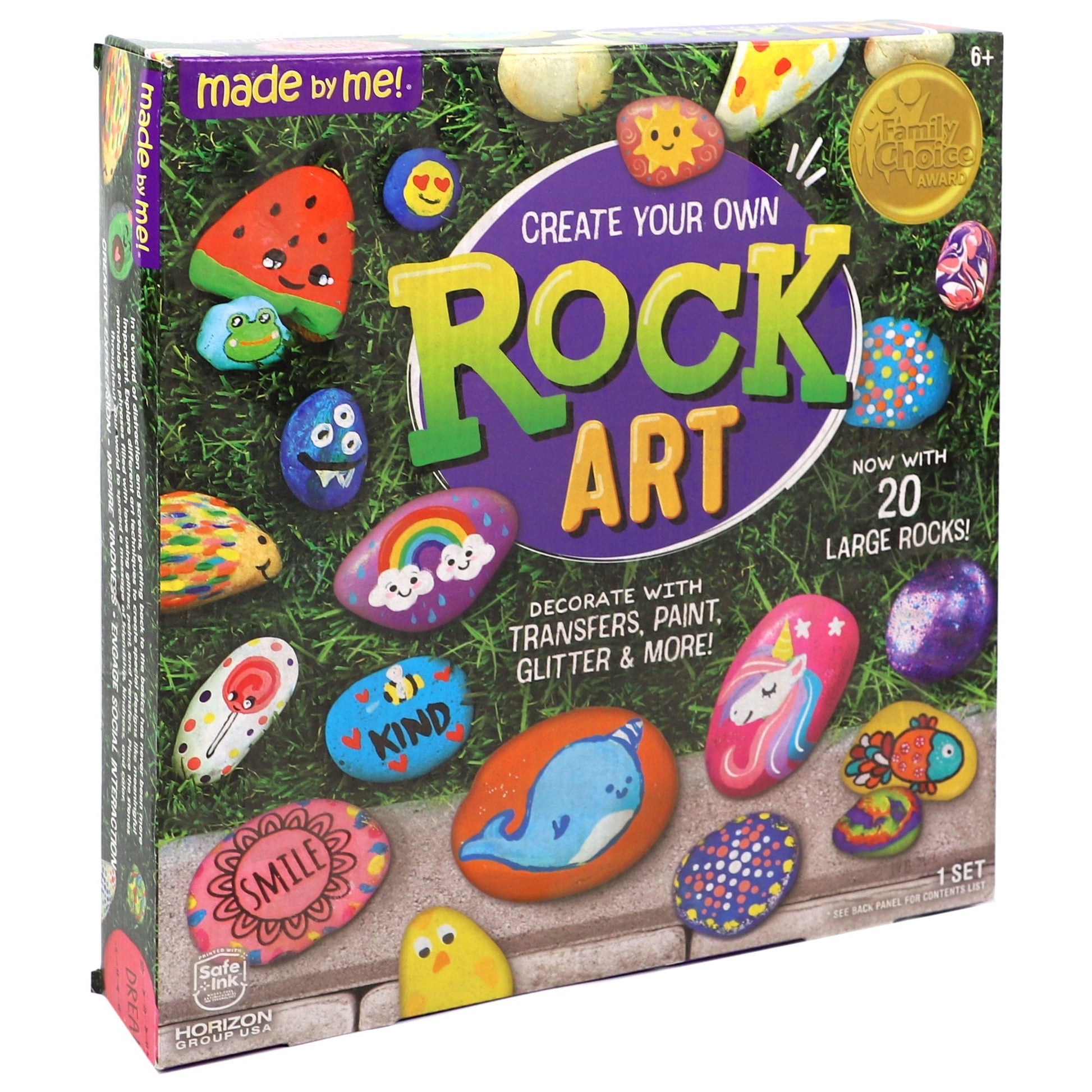 Made by Me Create Your Own Multicolor Rock Art, Boys and Girls, Child, Ages 6+
