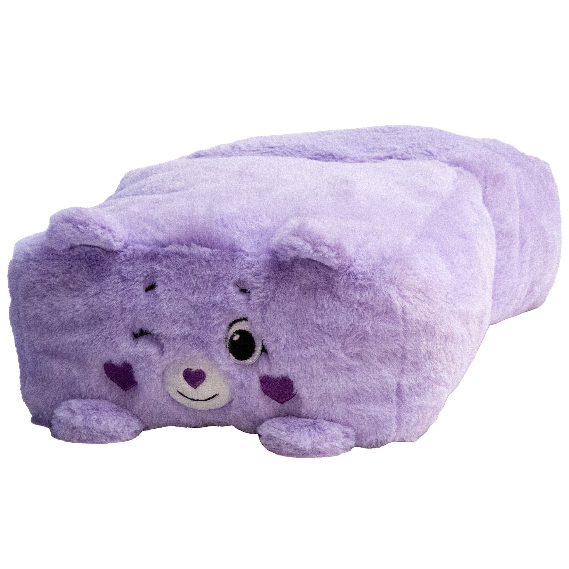 Happy Nappers: Care Bears 10" Pop N' Play Cube - Share Bear - Mushmillow Character Unfolds Into A Plush Pillow, Multi-Use, Chair-Footrest, Kids Toy