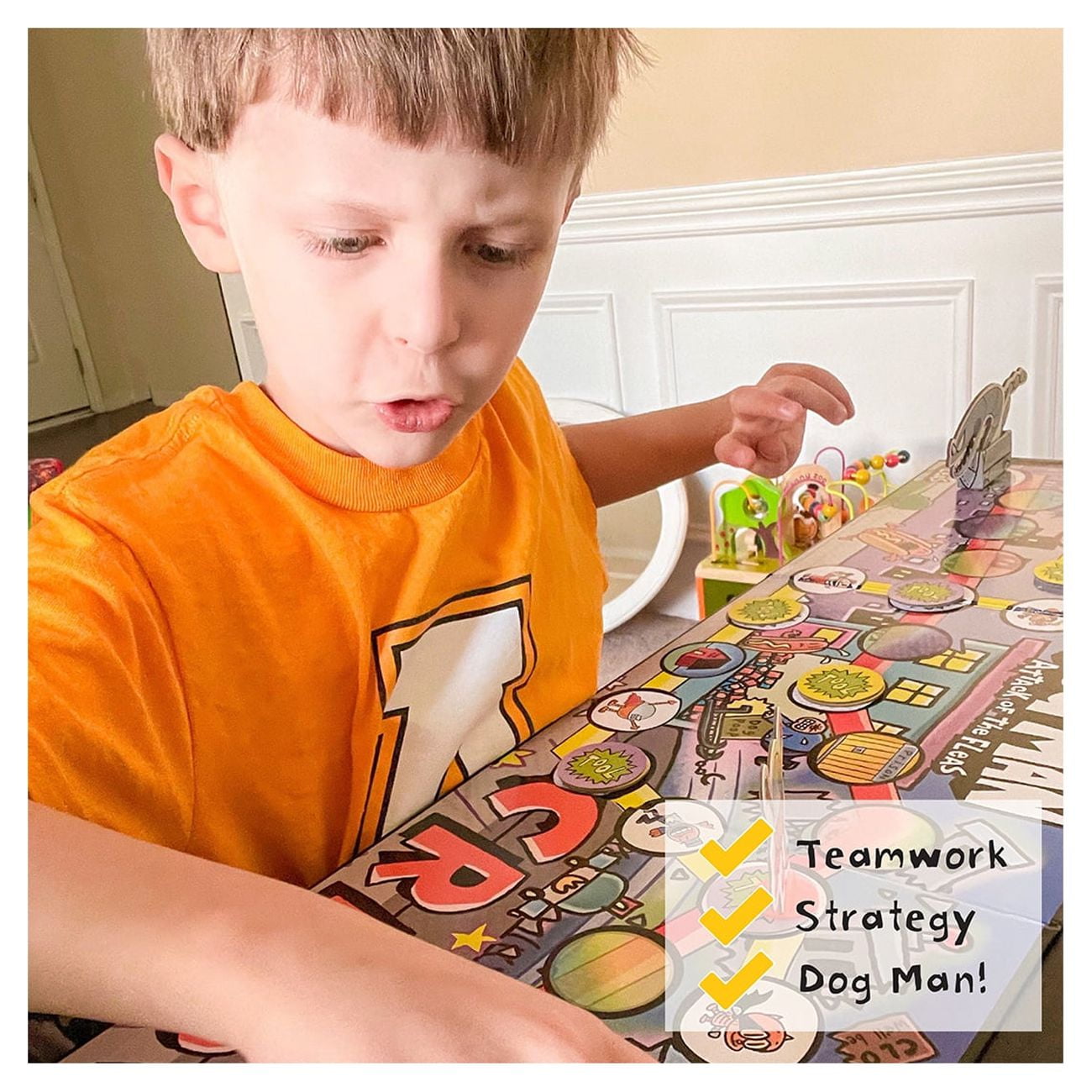 University Games | Dog Man Attack of The FLEAS Cooperative Board Game Based On The Popular Dog Man Book Series by DAV Pilkey for 2 to 6 Players Ages 6 and Up