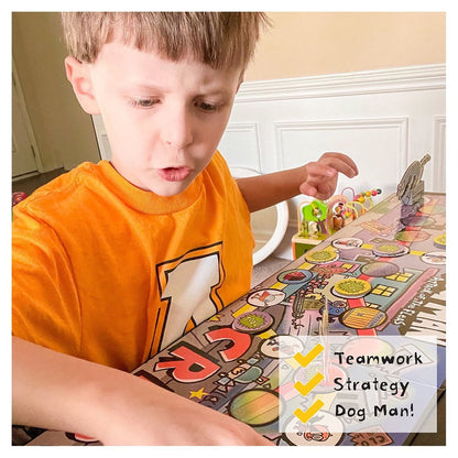 University Games | Dog Man Attack of The FLEAS Cooperative Board Game Based On The Popular Dog Man Book Series by DAV Pilkey for 2 to 6 Players Ages 6 and Up