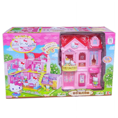Hello Kitty Figure Urban Facilities Series Fun Toys Luxury duplex villa amusement park Hambur Shop Birthday Gift