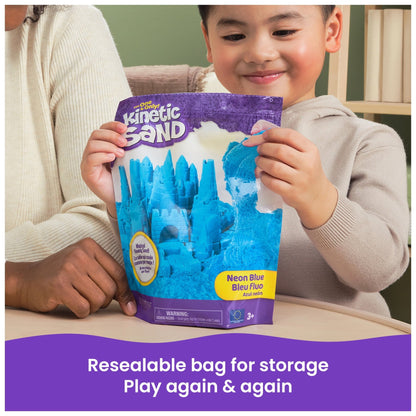 Kinetic Sand, 2lbs Blue Play Sand, Moldable Sensory Toys for Kids, Resealable Bag (Packaging May Vary), for Ages 3 and up