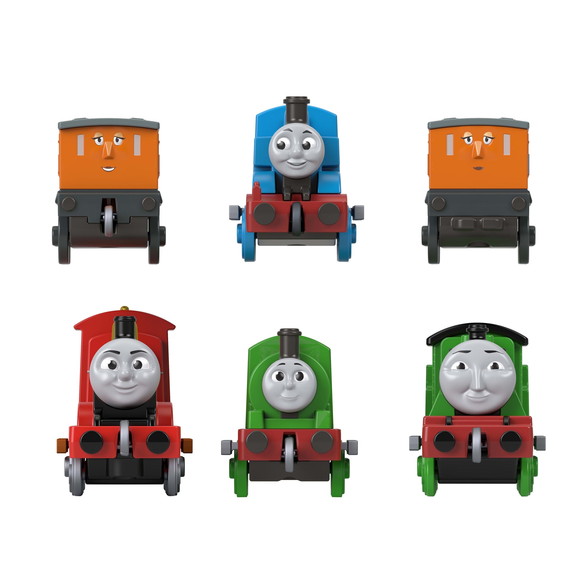 Thomas & Friends Multipack by Fisher-Price, 6 Toy Train Engines & 2 Cargo Cars [Walmart Exclusive]