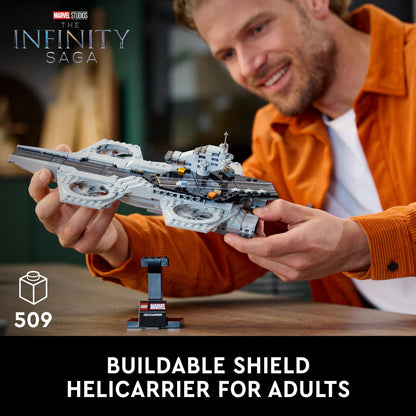 LEGO Marvel The Avengers Helicarrier Building Set for Adults - Gift for Christmas - Collectible Display Set for Marvel Fans, Ages 18+ - Office or Book Shelf Decor - 76295
