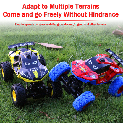 HNH 1:16 Monster Trucks Remote Control Car, 4WD Spider RC Car for Kids, RC Vehicle with Two Battery