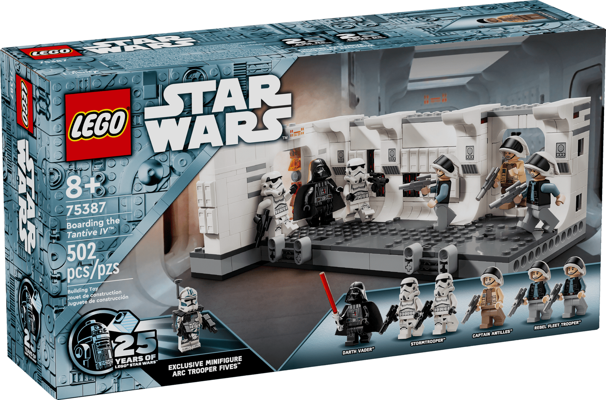 LEGO Star Wars: A New Hope Boarding the Tantive IV Fantasy Toy, Collectible Star Wars Toy with Exclusive 25th Anniversary Minifigure Clone Trooper Fives, Gift Idea for Kids Ages 8 and Up, 75387