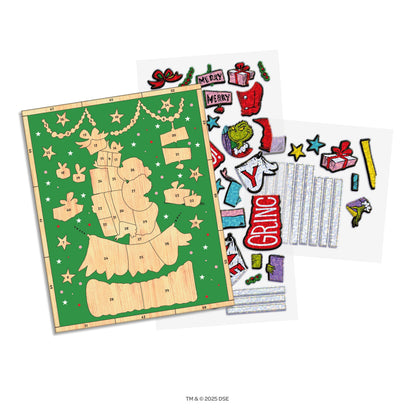 Dr. Seuss How The Grinch Stole Christmas Wooden Color By Number Crystal Sticker Set, by Bendon