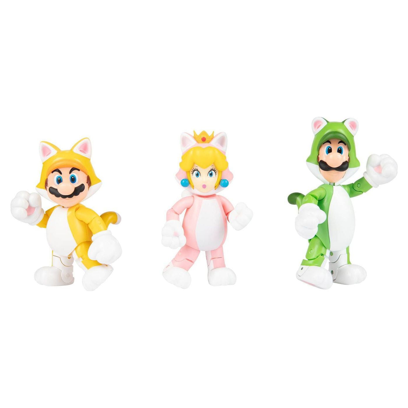 Super Mario 3D World Multi Pack Browsers Fury Toy Cat Mario Peach Luigi Figures