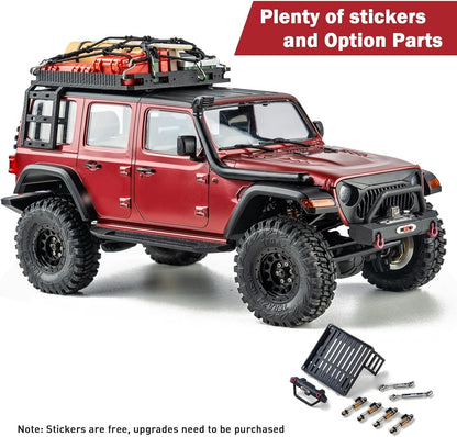 EAZYRC 1/18 RC Crawler Thunderstorm RTR Remote Control Truck, RC Truck 4x4 Waterproof Off-Road Bushed RC Truck Adult Rechargeable RC Crawler with Battery (Blue)