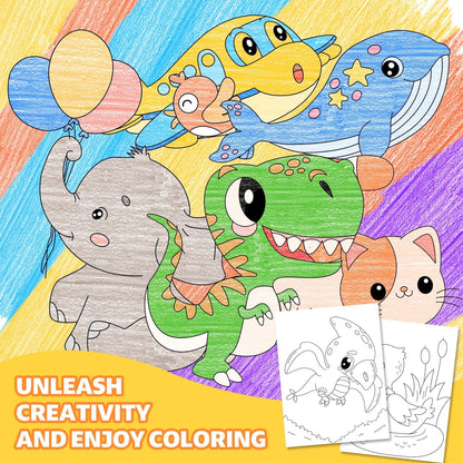 Elfew 20 Coloring Books for Kids Ages 2-4, 20 Crayons, Back-to-School Supplies