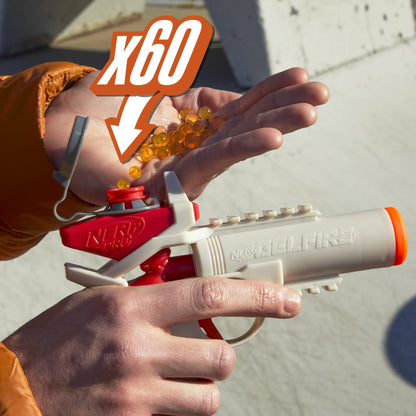 Nerf Pro Gelfire Ignitor Blaster, 1,000 Gelfire Rounds, 60 Round Capacity, T-Pull Priming, Eyewear