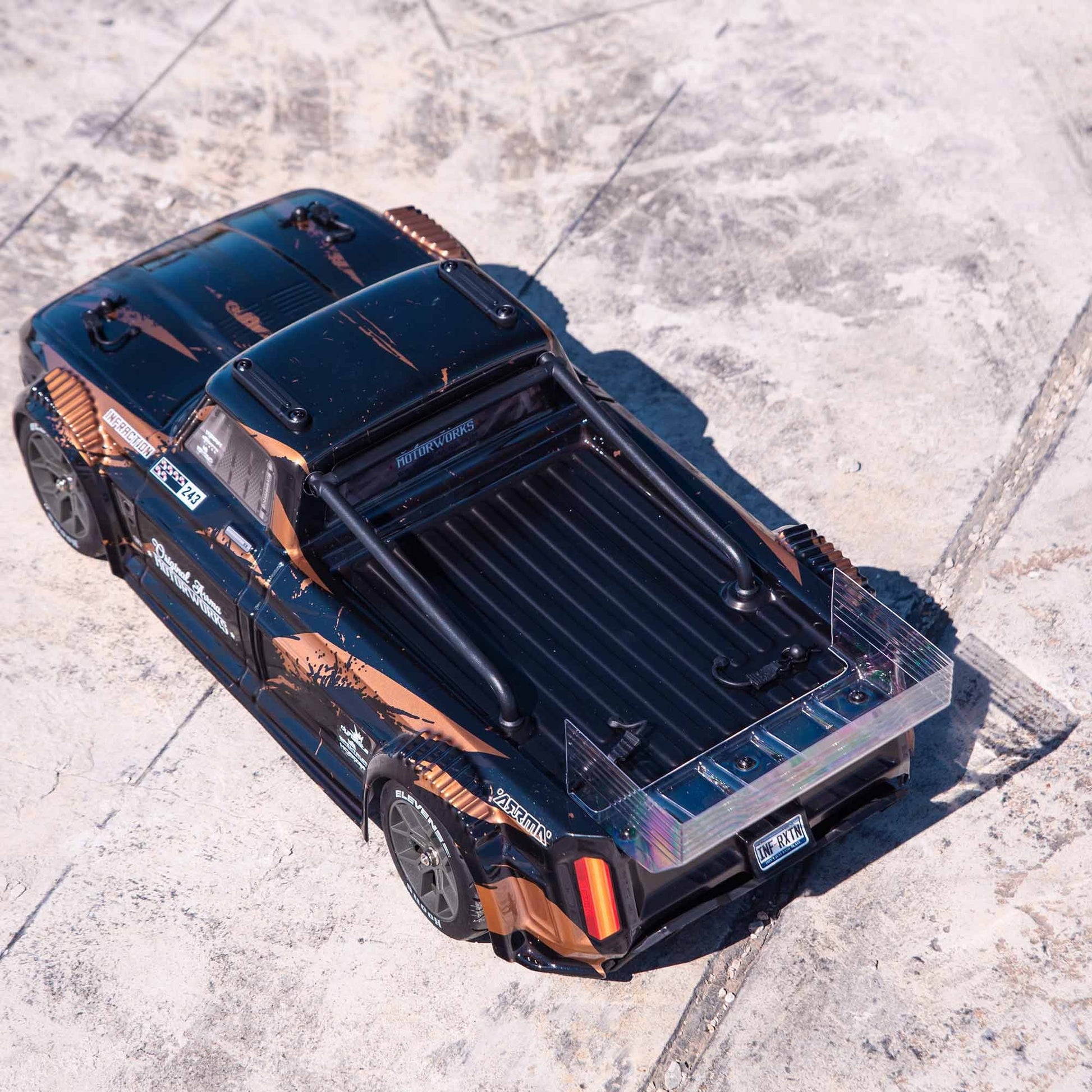 ARRMA RC Truck 1/8 INFRACTION 4X4 3S BLX 4 Wheel Drive All-Road Street Bash Resto-Mod Truck RTR Batteries and Charger Not Included Gold ARA4315V3T1 Trucks Electric RTR Other
