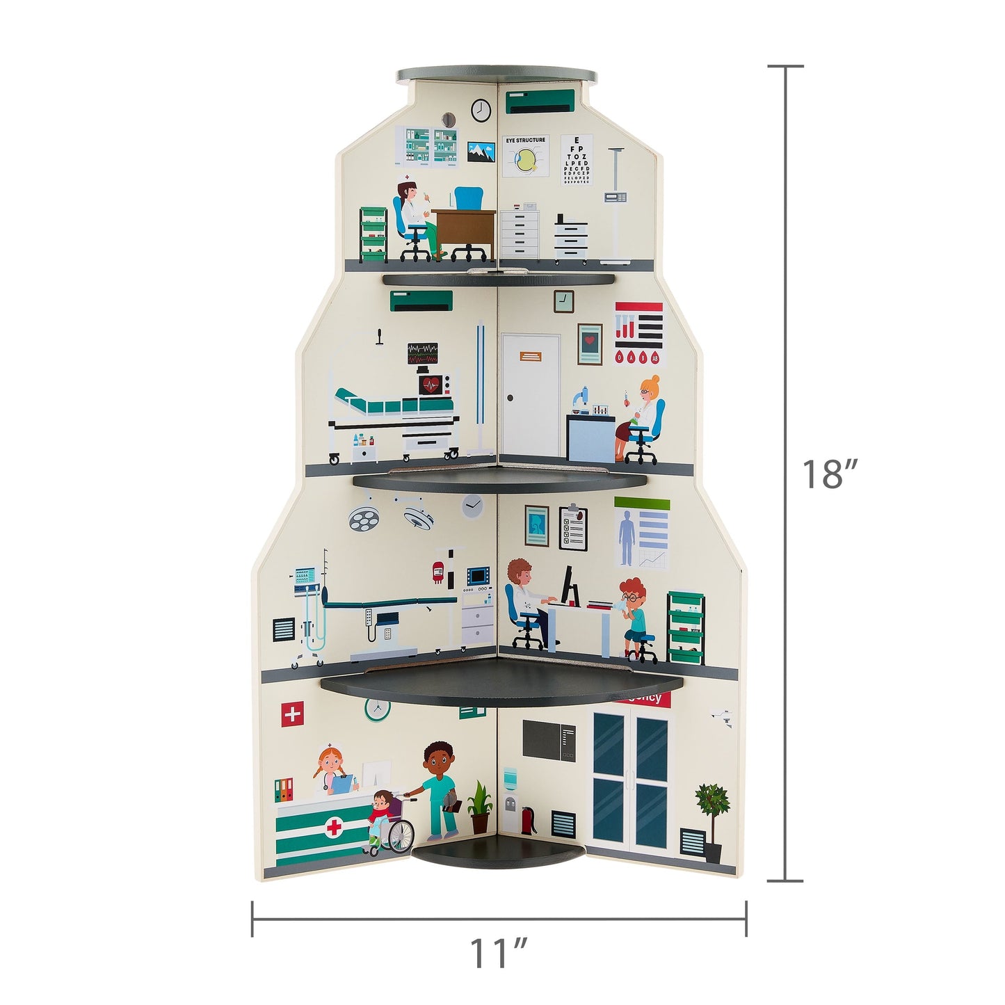 Spark.Create.Imagine. Emergency Wooden Play Set, 18 Pieces