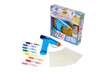 Crayola Marker Airbrush Spray Art Kit, Holiday & Christmas Gift for Kids, DIY Art Set, Creative Toys for Boys & Girls, 6 & Up