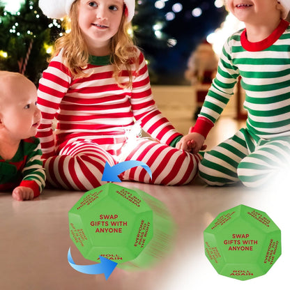 Santa Swap Gift Exchange Dice, 2025 New Exchange Dice Game, Christmas Party Gift Exchange Dice Game, Santa 2025 Gift Exchange Dice, Christmas Group Party Game, 12 Different Sides Dice
