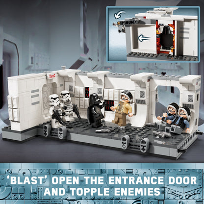 LEGO Star Wars: A New Hope Boarding the Tantive IV Fantasy Toy, Collectible Star Wars Toy with Exclusive 25th Anniversary Minifigure Clone Trooper Fives, Gift Idea for Kids Ages 8 and Up, 75387